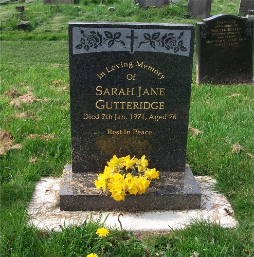 grave of sarah gutteridge